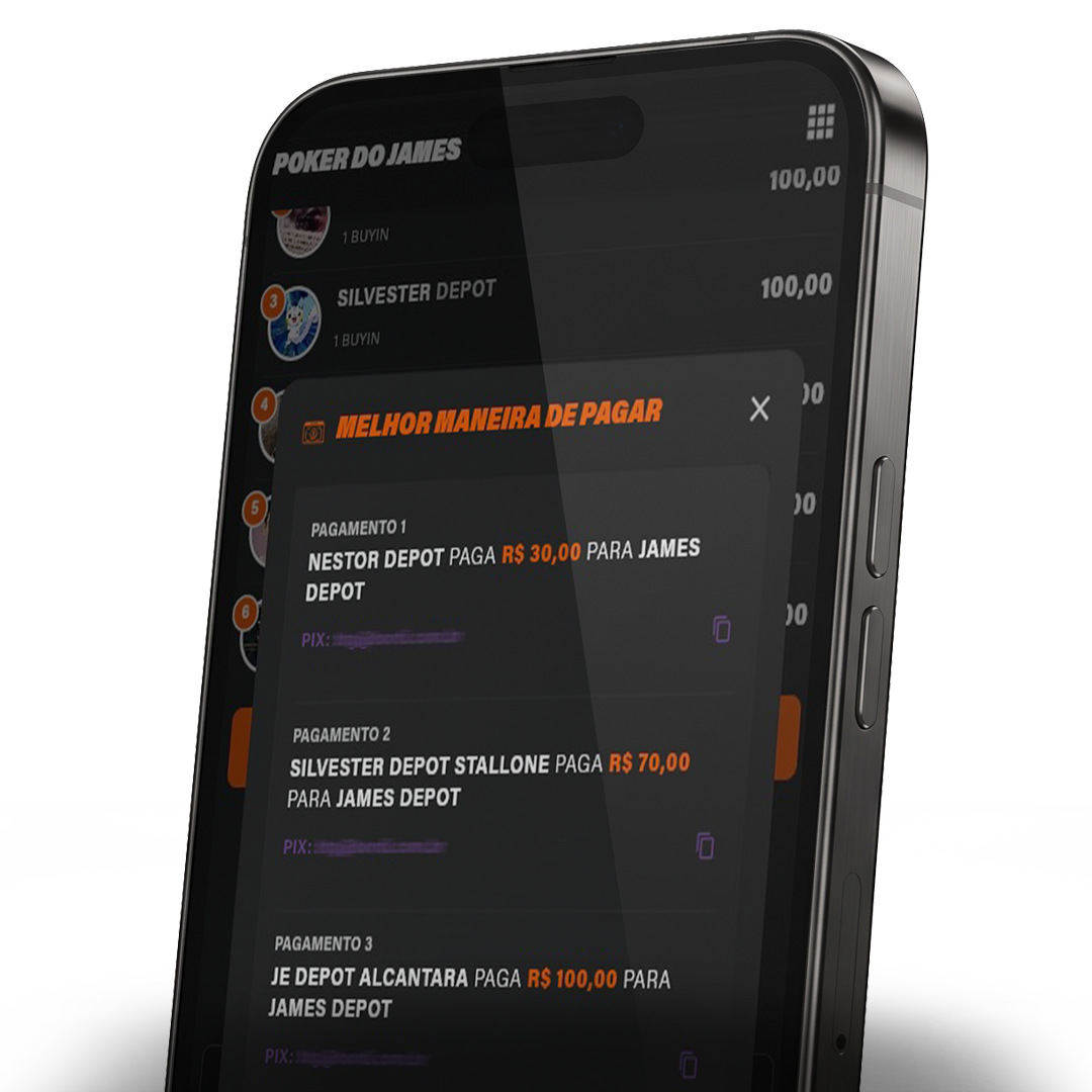 App para rachar conta do poker