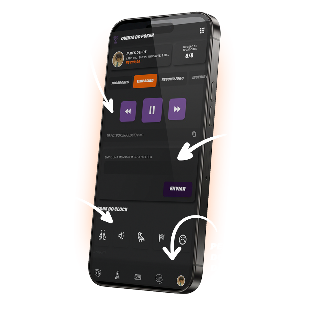 App de clock de poker