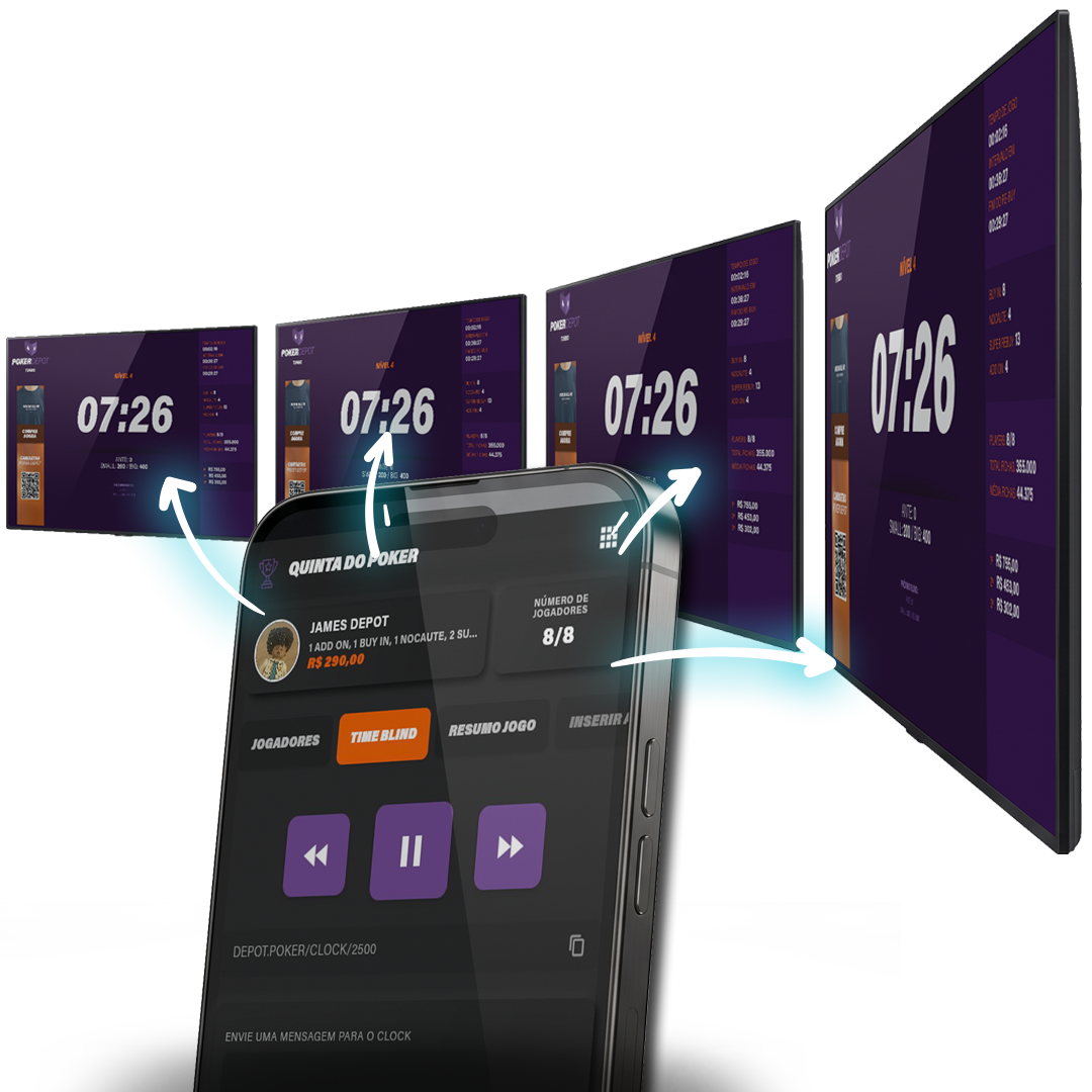 Poker timer sem espelhar tela